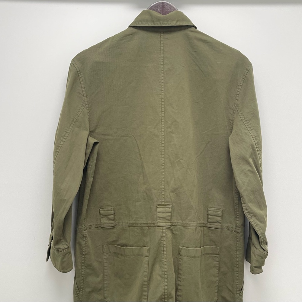 Thakoon Long Sleeve Button Front Olive Green Utility Jumpsuit - Picture 11 of 16